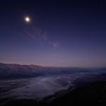 Moonset/sunrise, shot from Dante's View