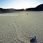 Moving rock at the Devil's Racetrack (racetrack playa)