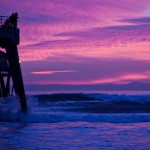 Huntington Beach pier at sunset; shot by Jonathan Moore