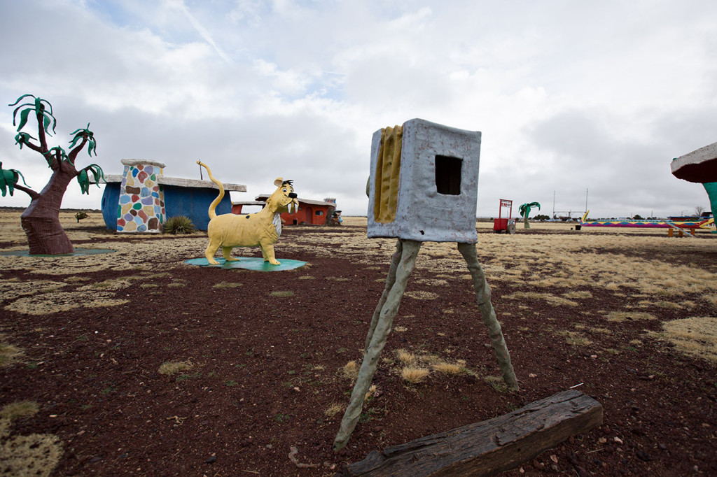 Old-fashioned camera at Bedrock City