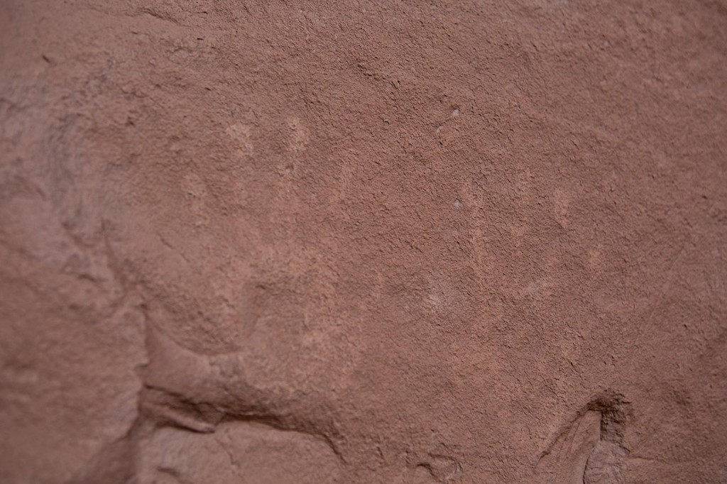 Hand print petroglyphs in Monument Valley