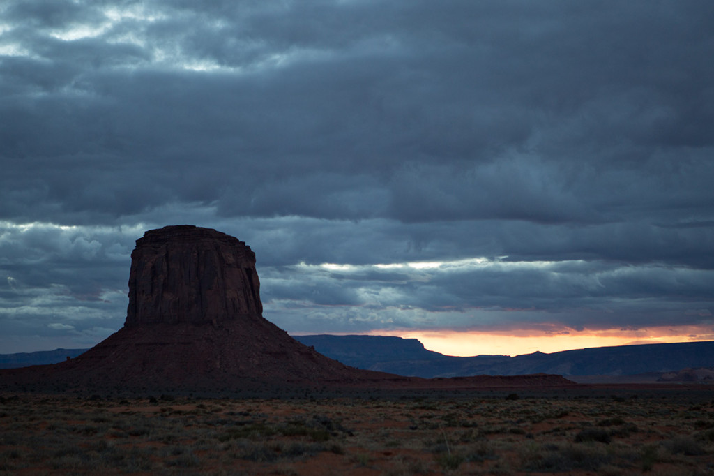 Sunset near Monument Valley