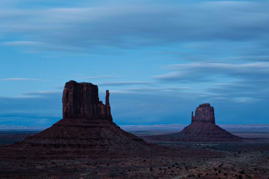 Dusk at the Mittens, Monument Valley