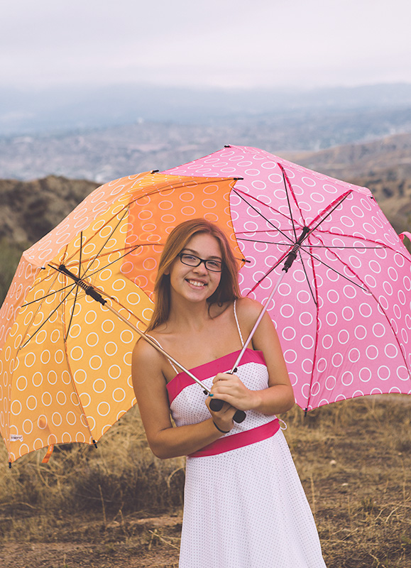 Cheyenne Conner rain umbrella portrait