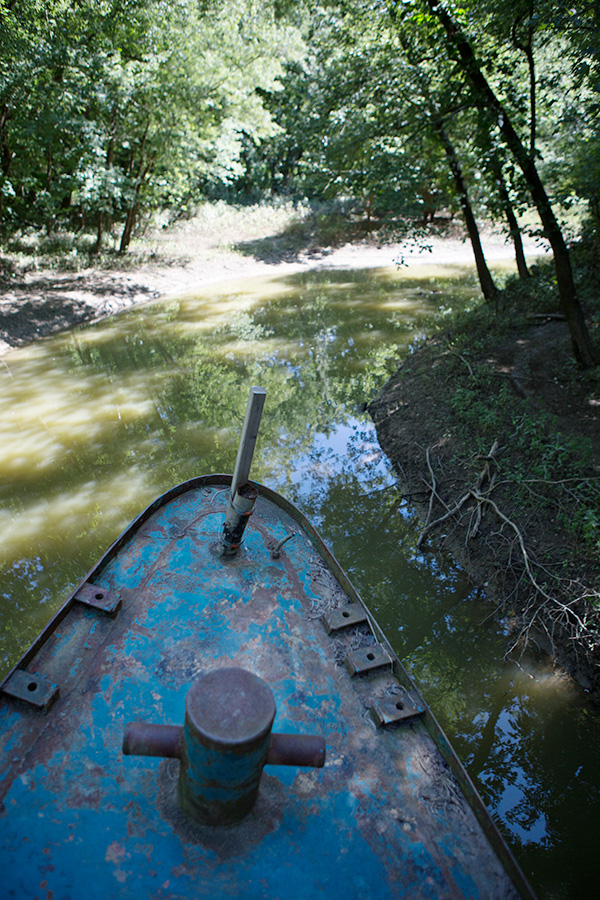 River from the bow