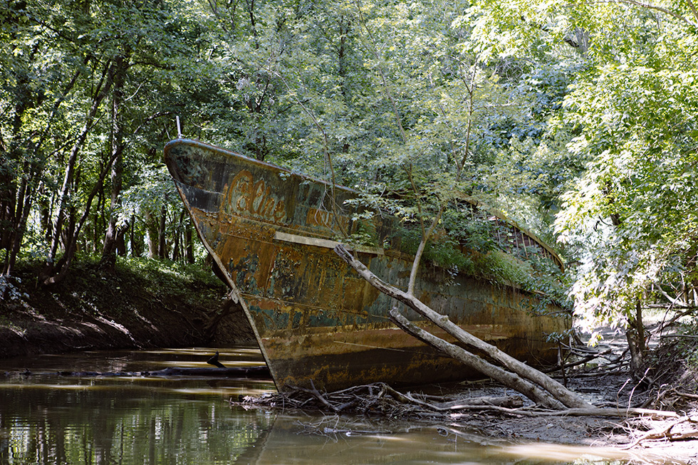 Detail of abandoned ship's bow