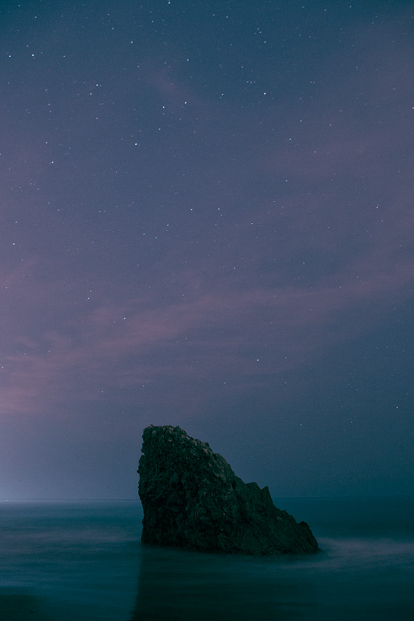 Corona Del Mar Rock at Night