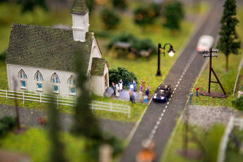 Anaheim Convention Center Model Train Expo-Wedding Photographer with Working Flash