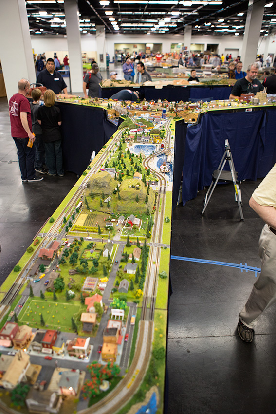 Anaheim Convention Center Model Train Expo-Long Shot of Layout