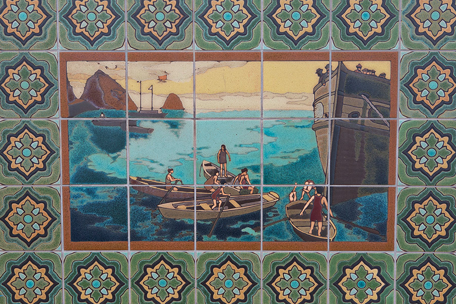 Ship mosaic on Catalina