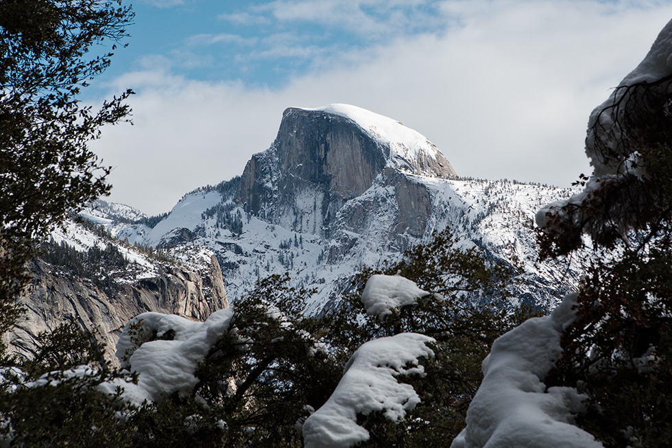 Half Dome in the winter