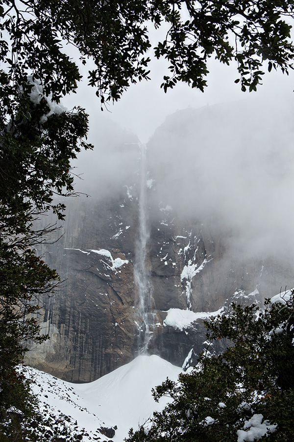 Upper Yosemite fall frozen