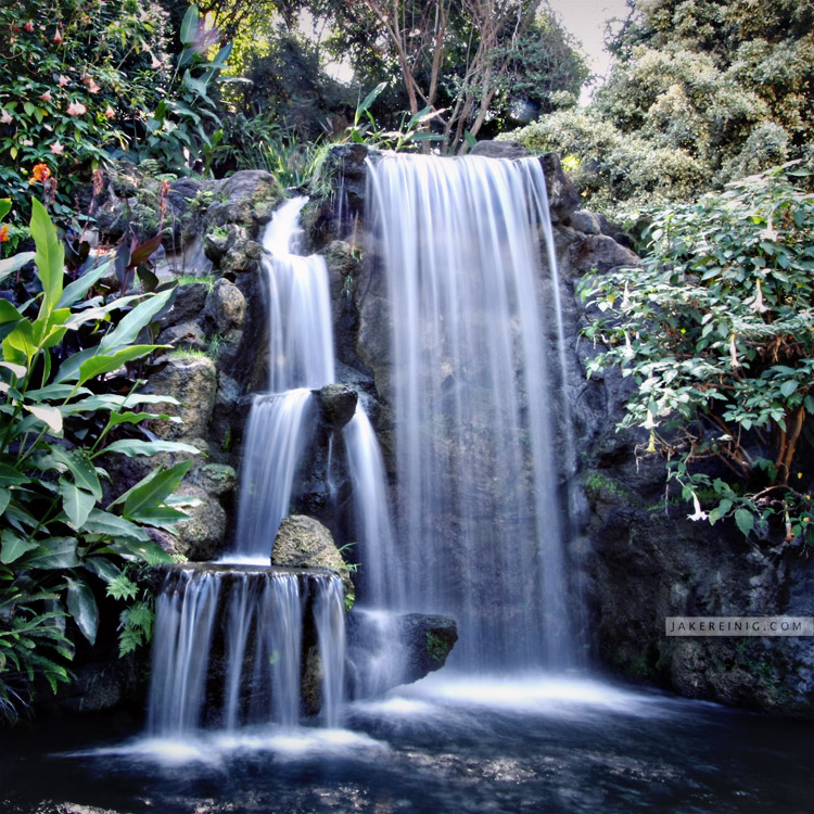 Long exposure waterfall, Los Angeles Arboretum