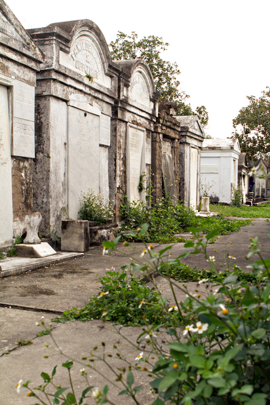 Busted graves in a New Orleans