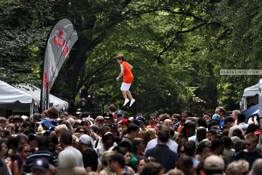 Flying child, Central Park