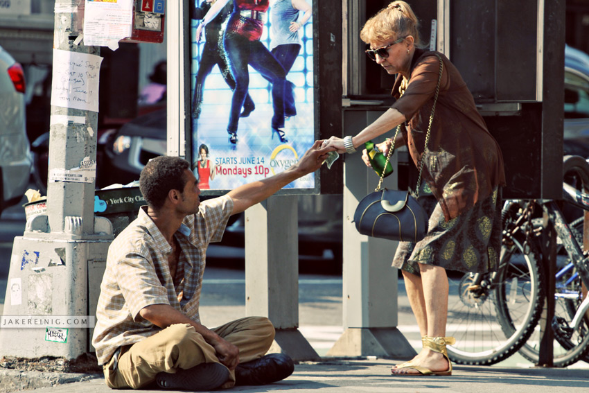 "The Creation of Adam," interaction in New York City