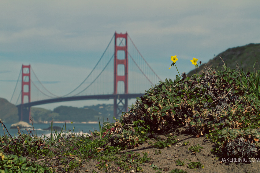 View of the Golden Gate from Baker Beach. Note, when shooting from here, watch out for naked people in your backgrounds.