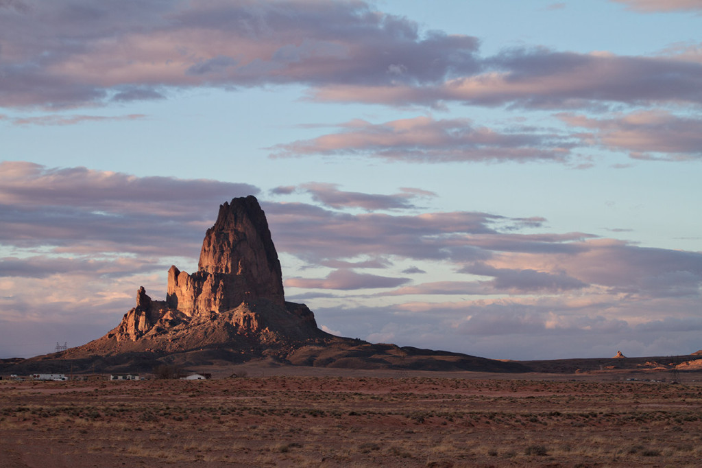 Agathla Peak near sunset