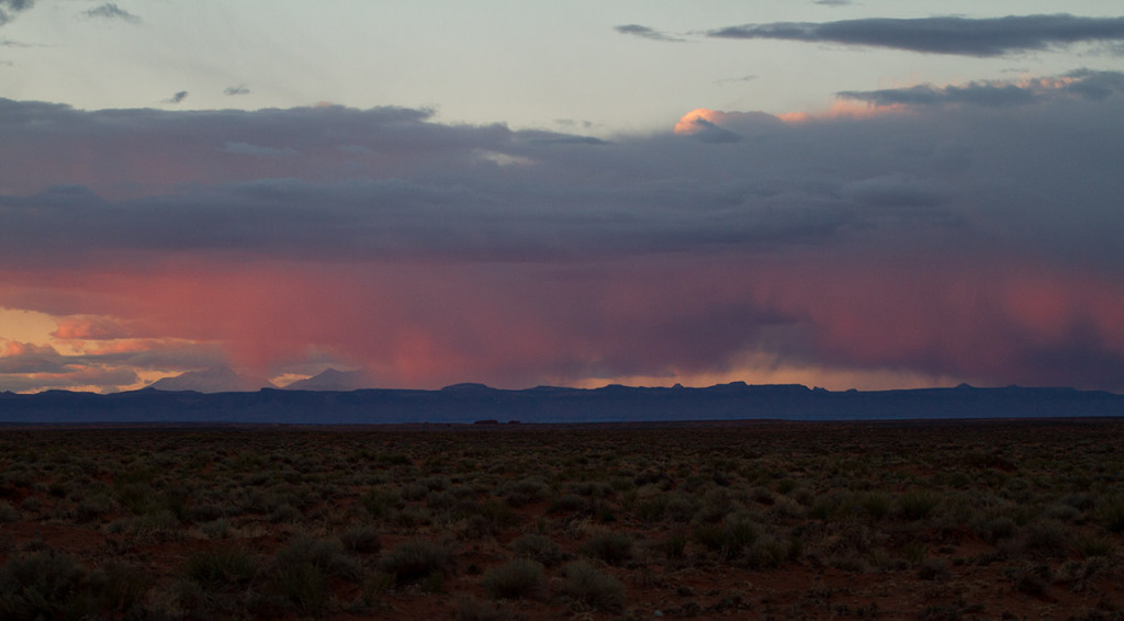 A rainy sunset, somewhere in Utah