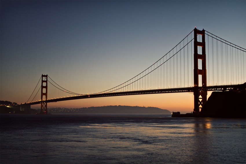 Golden Gate Bridge at sunset