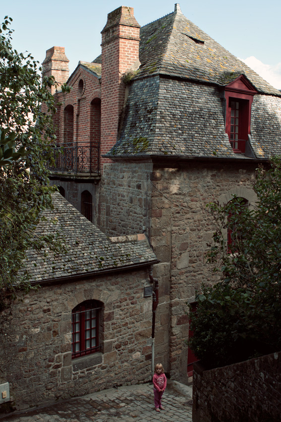 Little girl at Mont Saint-Michel