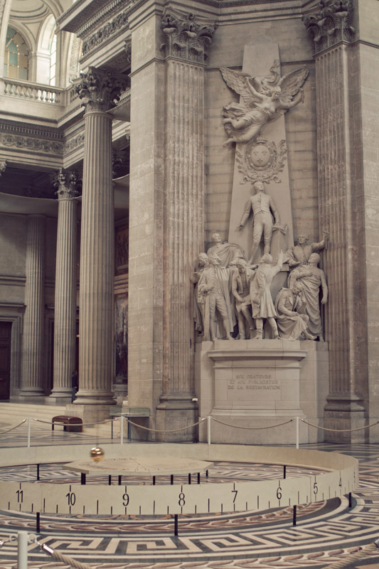 A time-keeping pendulum at the Pantheon