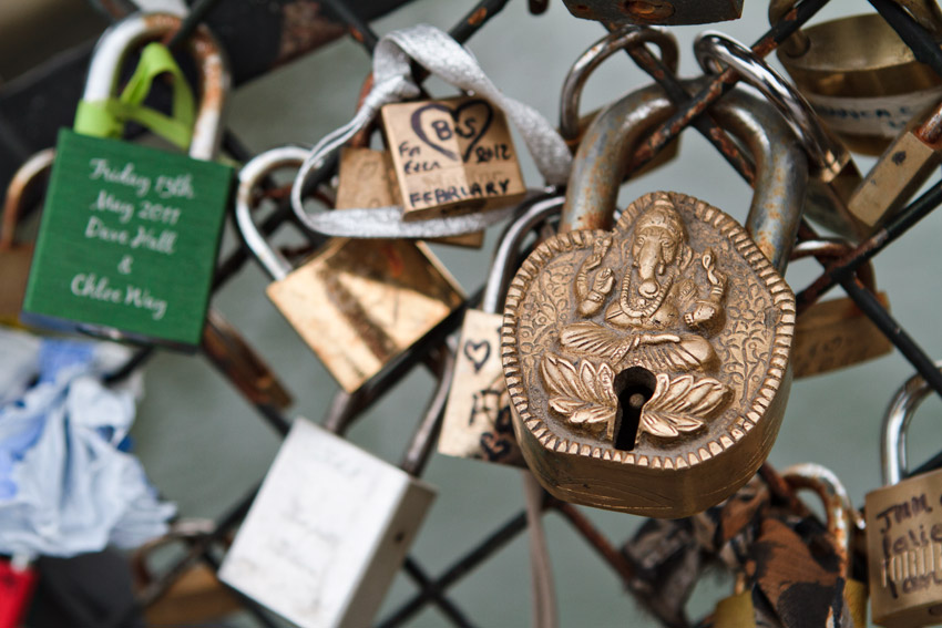 Interesting lock on bridge near Notre Dame