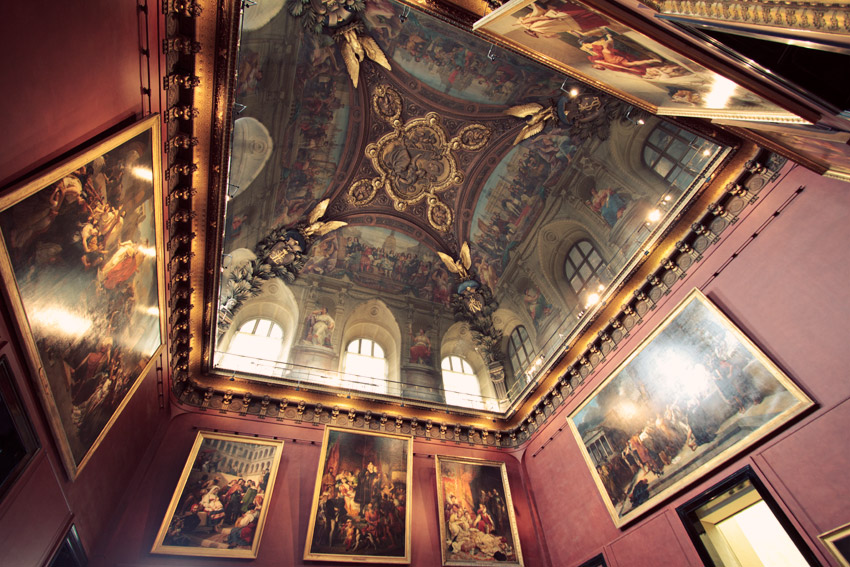 Interior of a room at the Louvre