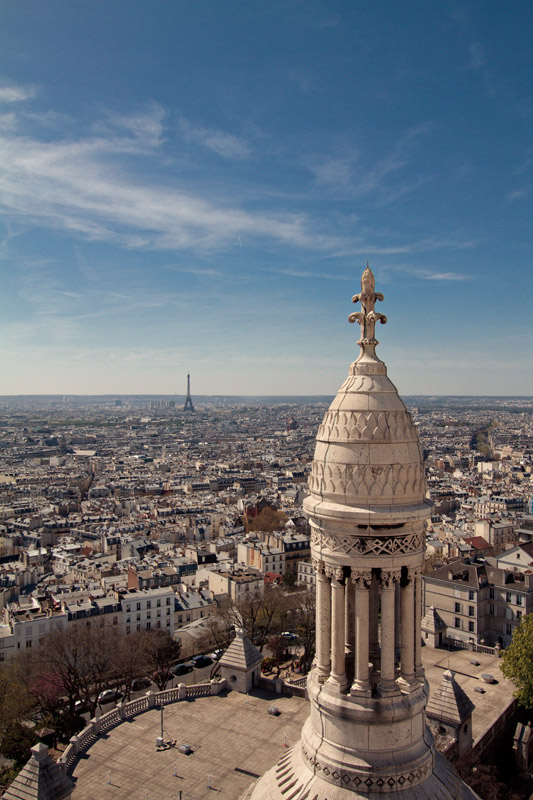 Eiffel Tower as seen from the top of Sacre-Coeur