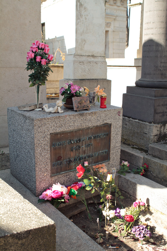 Jim Morrison's grave at Pere Lachaise