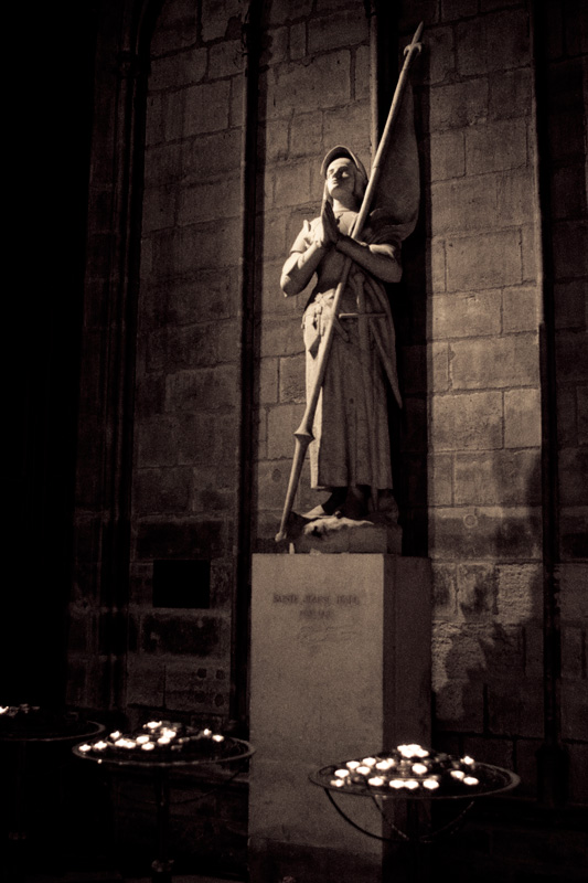 Statue of Joan of Arc in Notre Dame