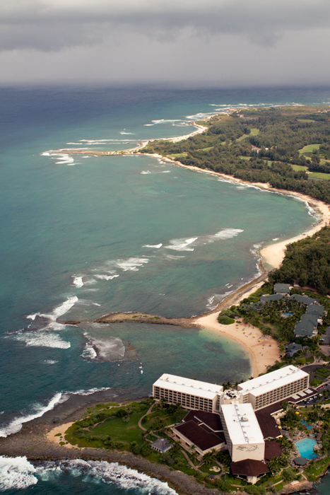 Turtle Bay Resort by Helicopter