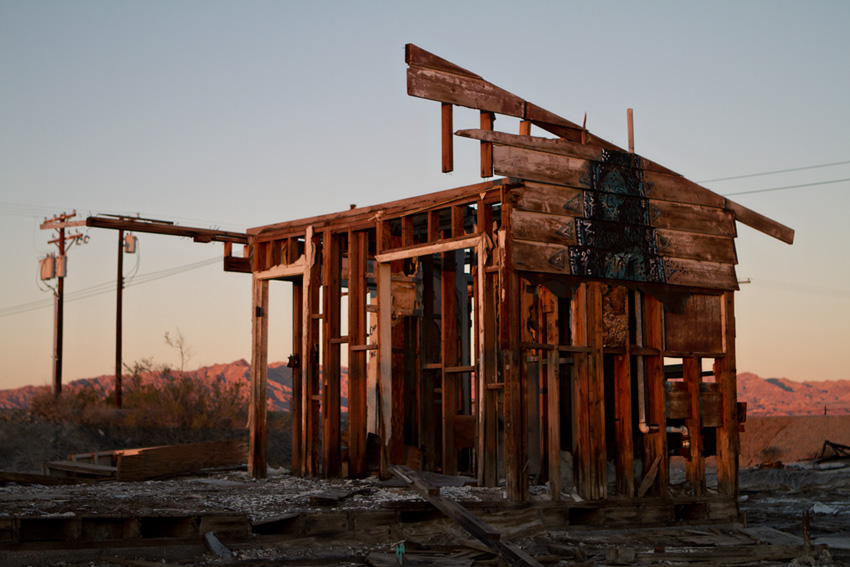 Building ruin, Bombay Beach