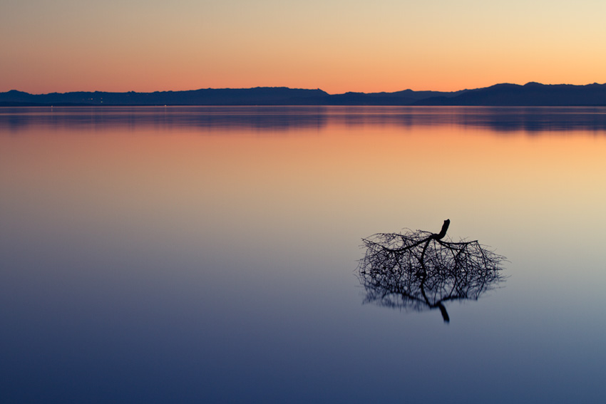 Salton Sea sunset long exposure