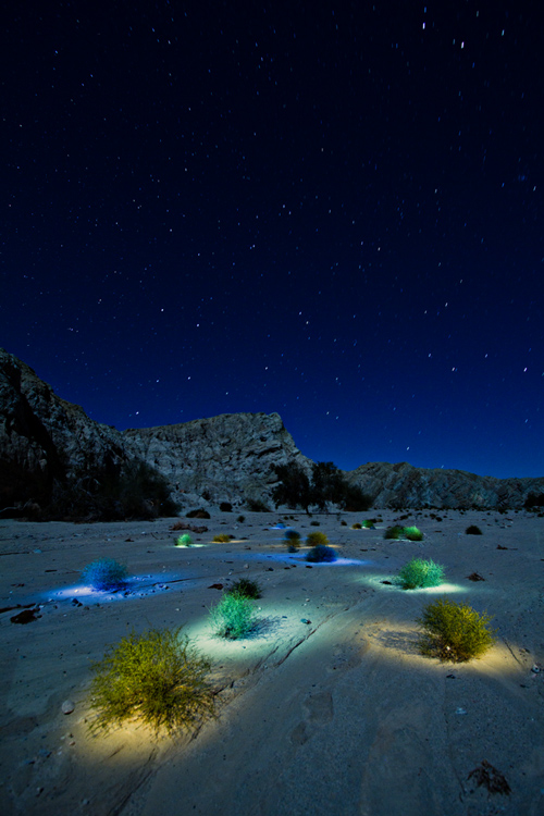 Long exposure, box canyon near the Salton Sea