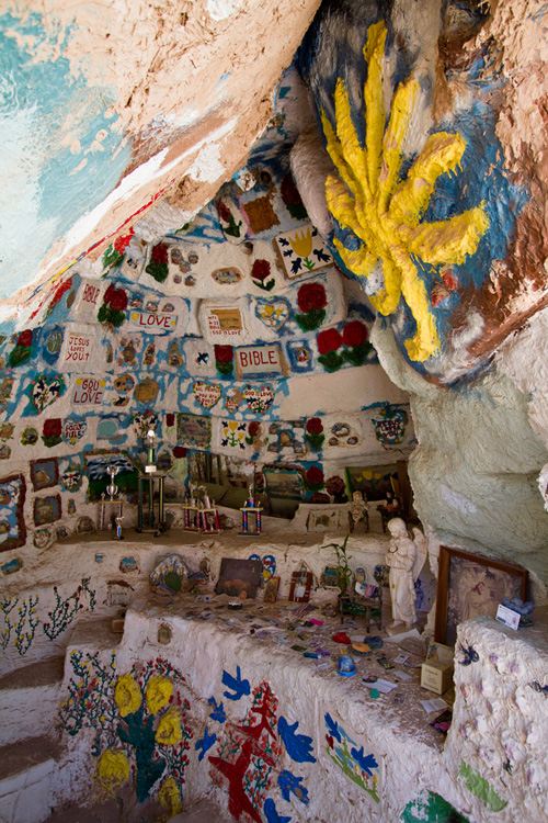 Salvation mountain detail, Slab City, Salton Sea