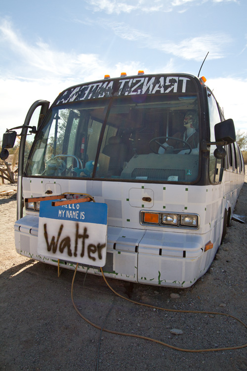 Walter the bus, East Jesus, Salton Sea