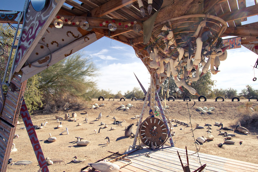 First floor of the tower, East Jesus, Salton Sea