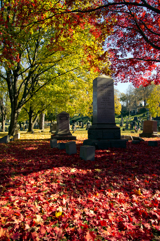 Beautiful Fall colors at the Wilkes-Barre cemetery