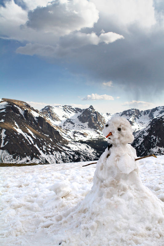 Snowman at Rocky Mountain National Park