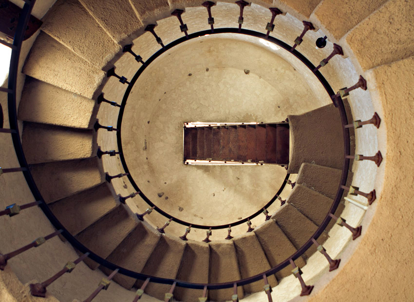 Spiral staircase, Scotty's Castle