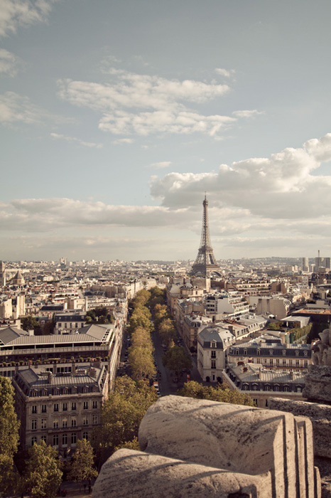The Eiffel Tower from the top of the Arc de Triomphe