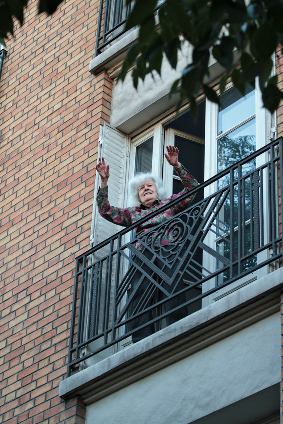 An old woman dazzles the crowd at Techno Parade 2012