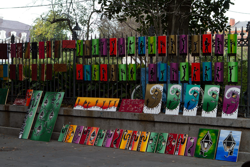 Street vendor near St. Louis' Cathedral
